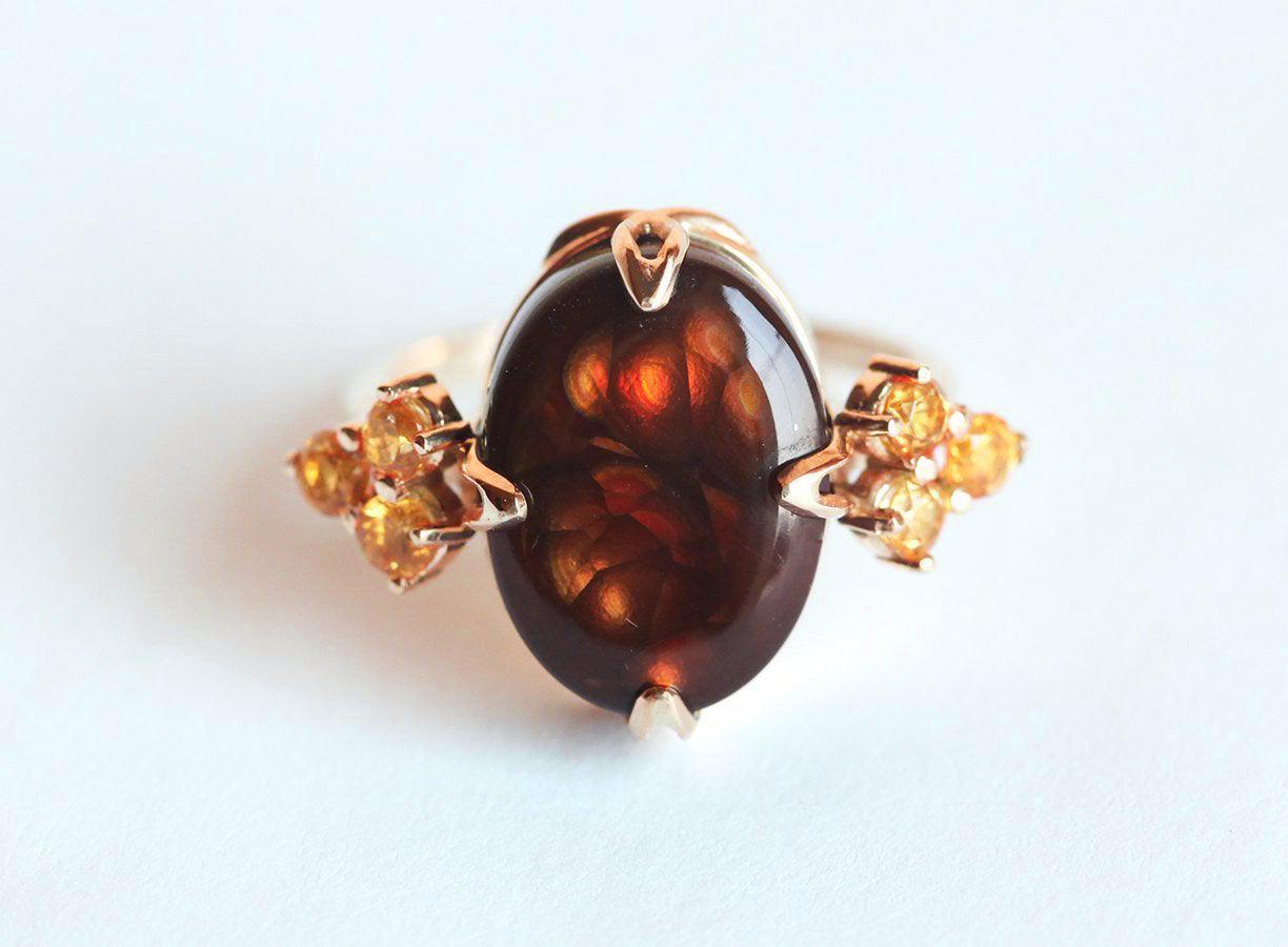 RAYA FIRE AGATE RING-Capucinne