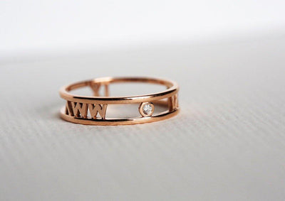 Roman Numerals Band, Roman Numerals Ring-Capucinne