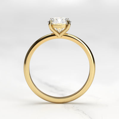 Round solitaire diamond ring