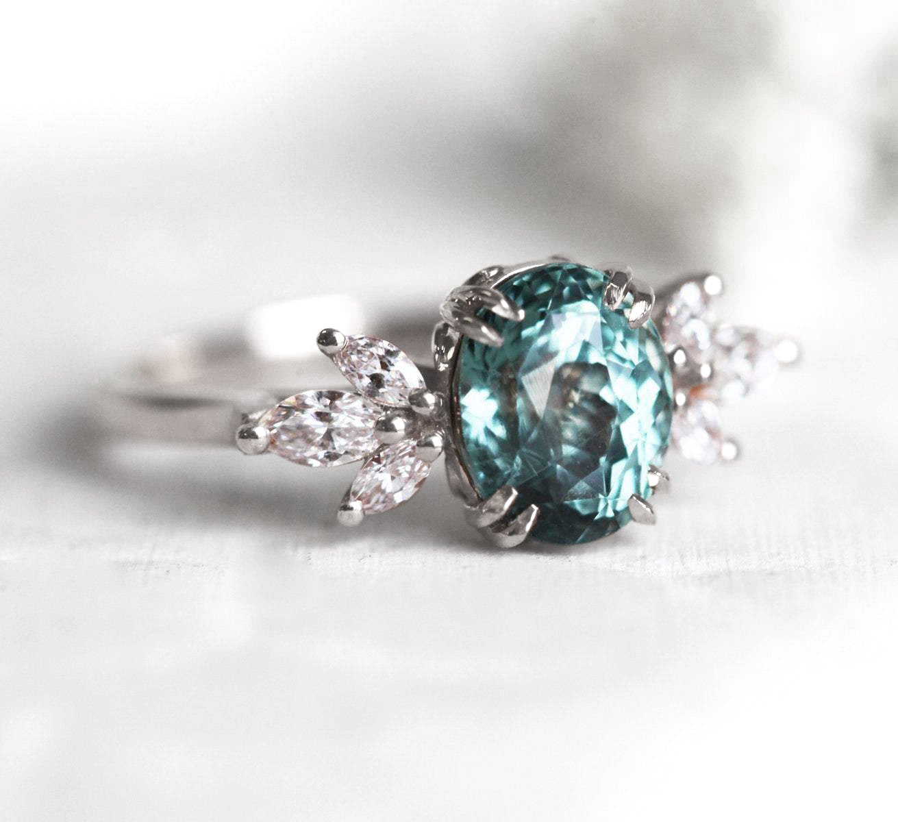 Salma Sapphire Diamond Ring-Capucinne