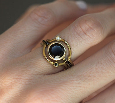 Black Diamond Ring Set