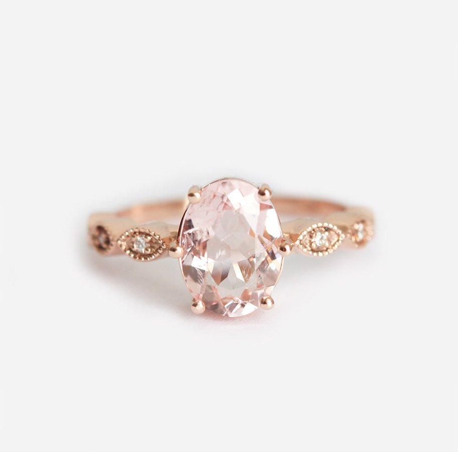 Rose Oval Morganite Ring