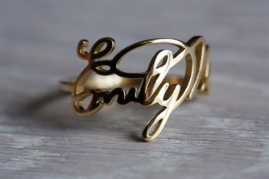 Signature Ring, Personalized Ring-Capucinne