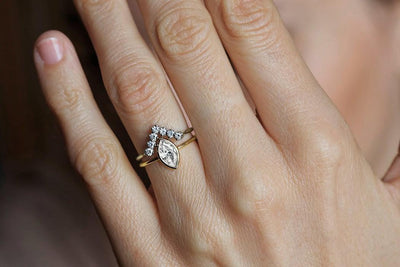 Simple 0.5 Carat Marquise Solitaire Diamond Engagement Ring-Capucinne