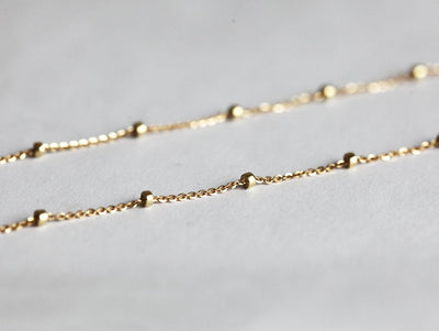 Gold satellite chain necklace
