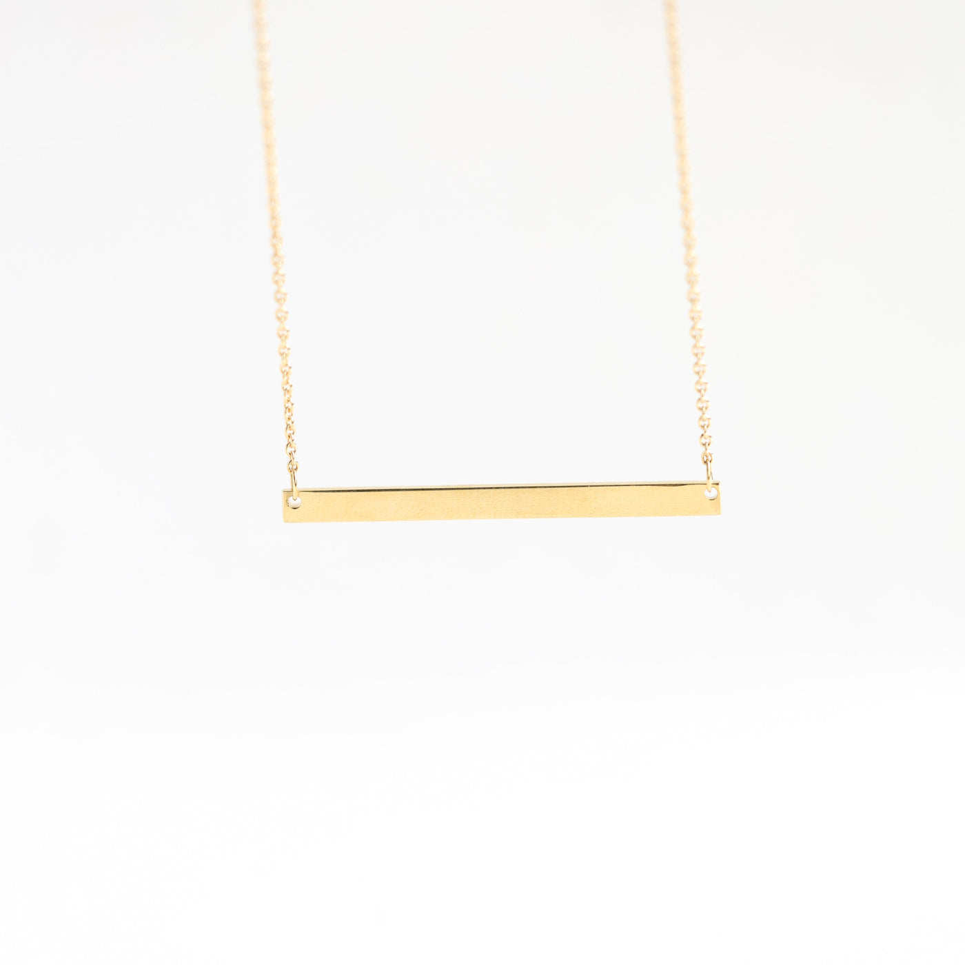 Skinny gold bar necklace