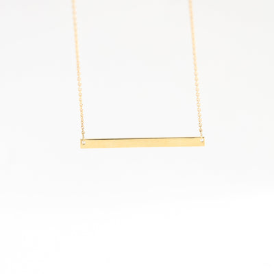 Skinny gold bar necklace