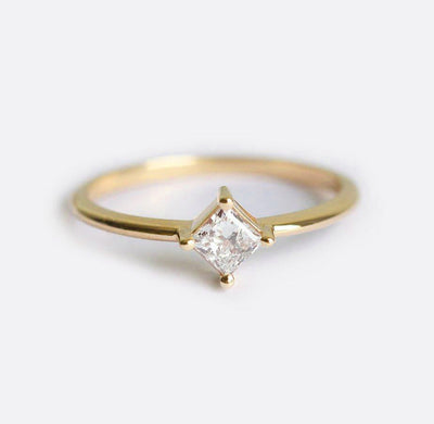 Solitaire Diamond Ring, Prong Diamond Ring-Capucinne