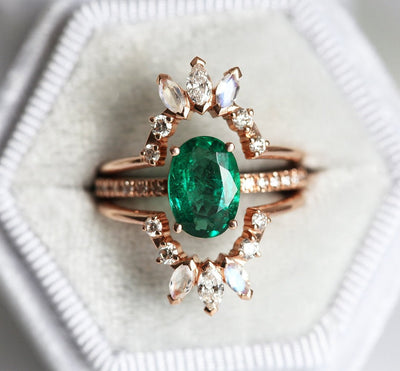 Stella Oval Emerald Ring