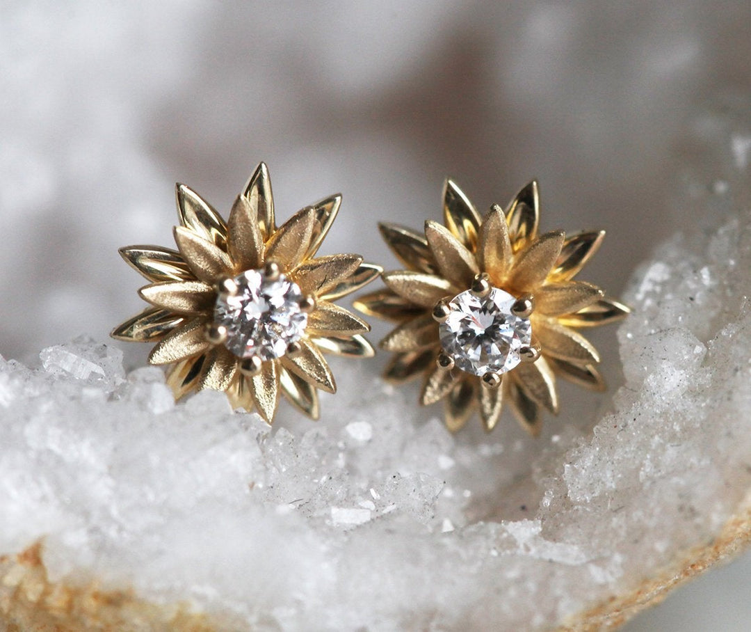 Sunflower earrings stud hotsell
