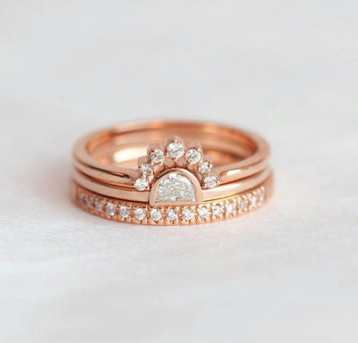 Sunset Diamond Ring Set-Capucinne