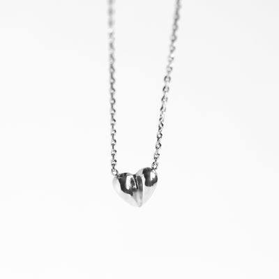 Gold mini heart necklace