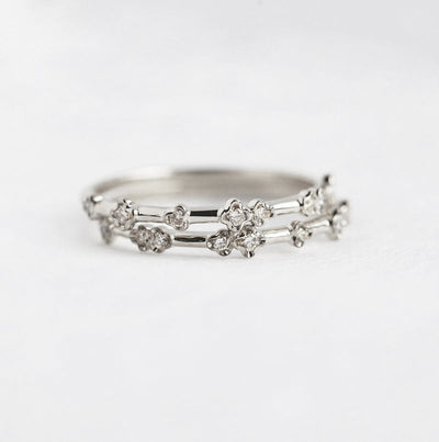 Round white diamond eternity ring