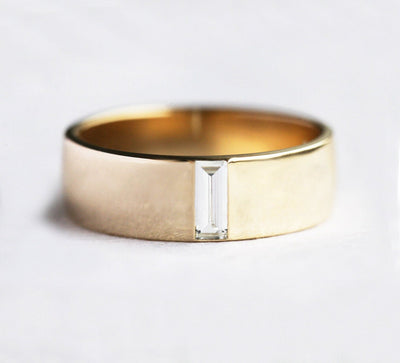 Baguette-shaped diamond ring