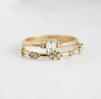 Round white diamond eternity ring
