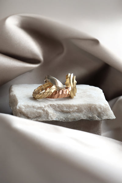 Vintage Inspired Gold Band Rings