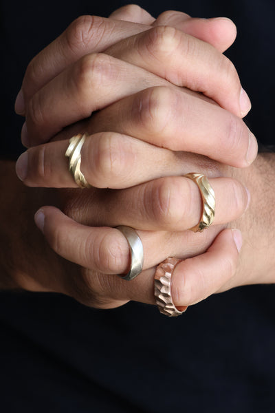 Vintage Inspired Gold Band Rings