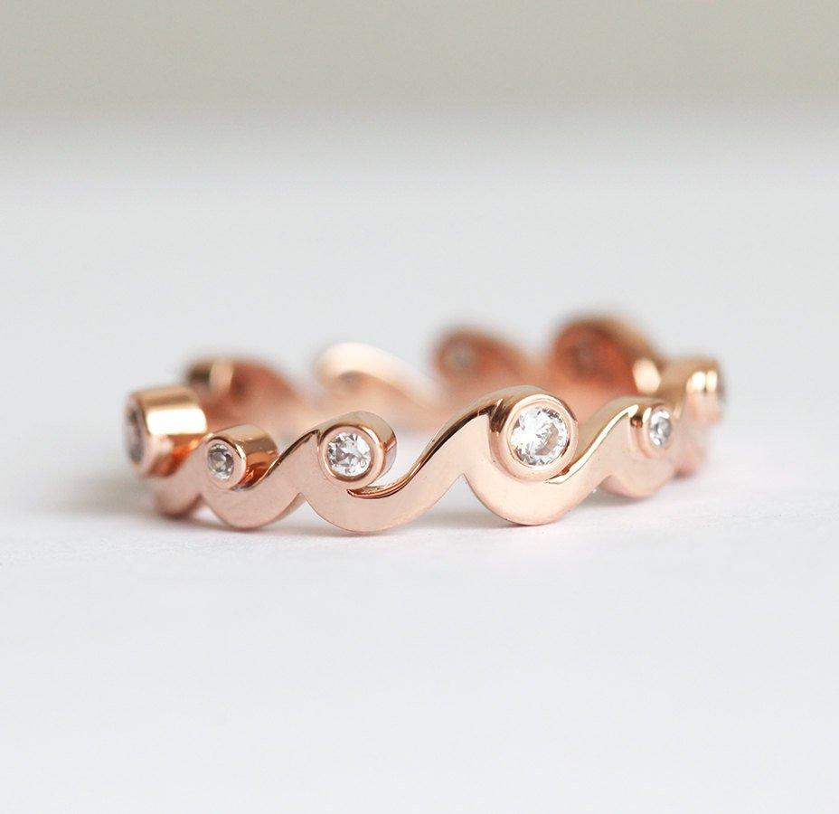 WAVE WEDDING RING-Capucinne