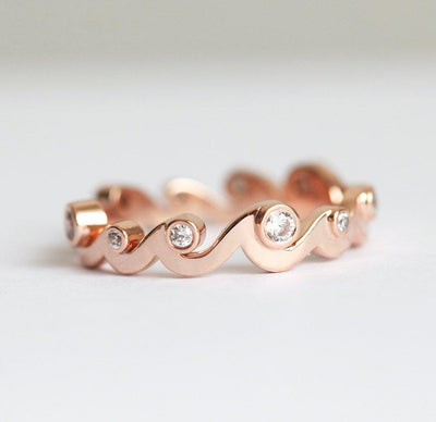 WAVE WEDDING RING-Capucinne