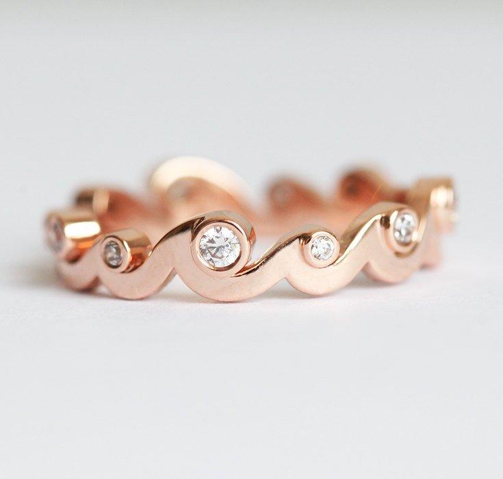 WAVE WEDDING RING-Capucinne