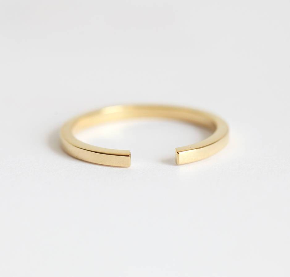 Wedding Ring, 14K Gold Ring-Capucinne