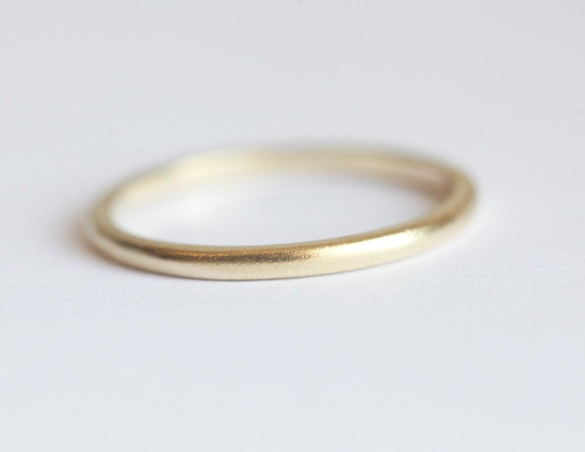 Wedding Ring, 14K Gold Ring-Capucinne