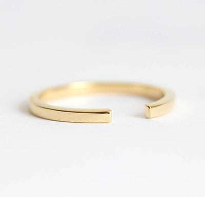 Wedding Ring, 14K Gold Ring-Capucinne