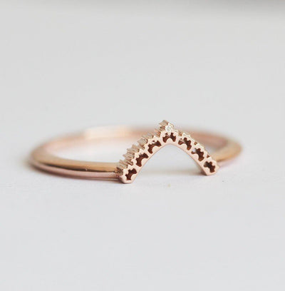 Wedding Ring, 14K Gold Ring-Capucinne