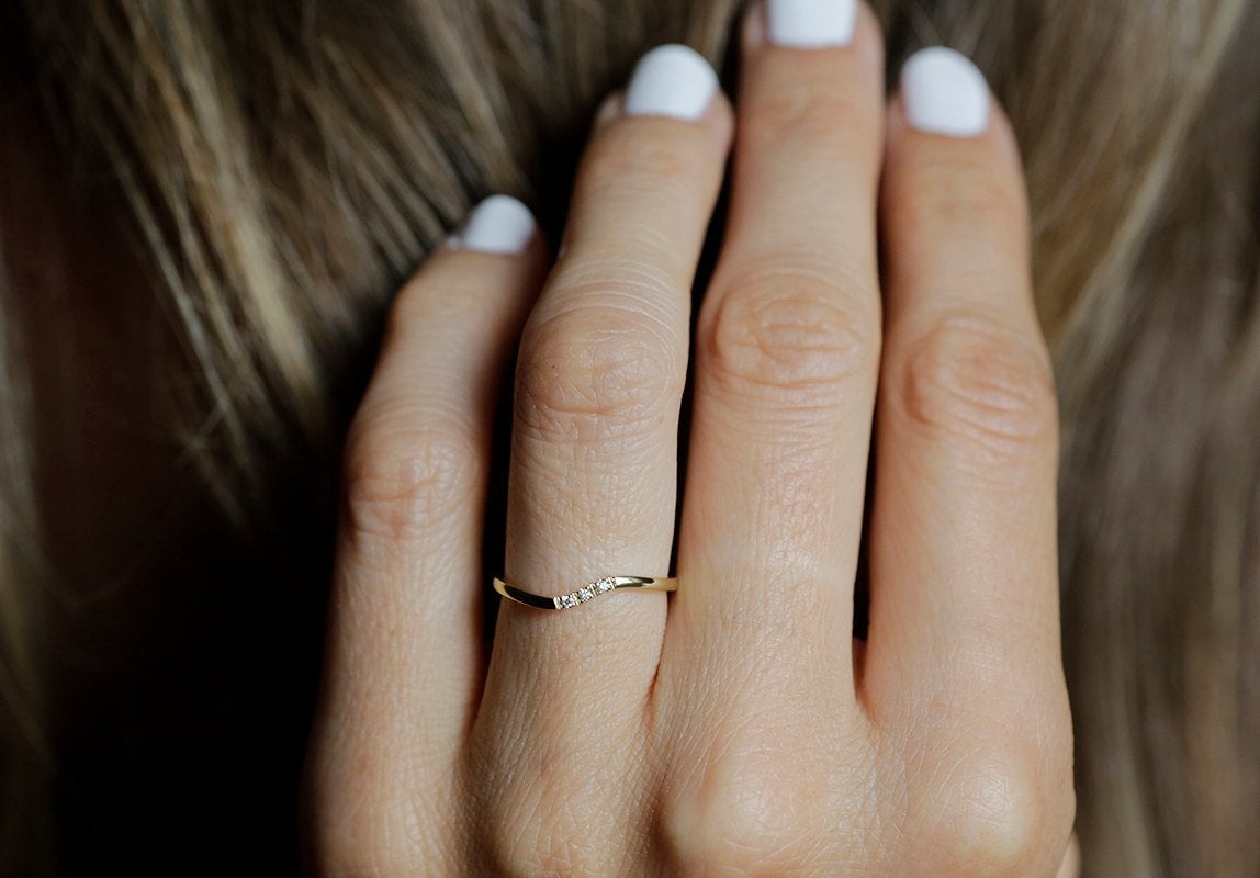 Round white diamond eternity ring