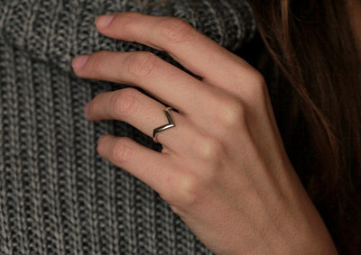 White Gold Ring, Wedding Ring-Capucinne