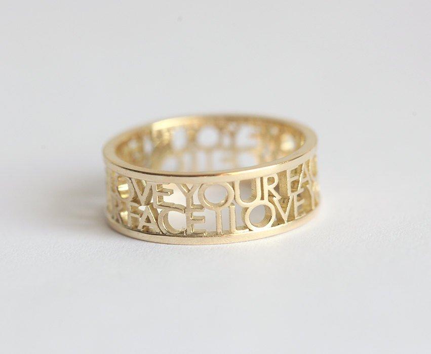 Wide Personalized Memorial Wedding Band-Capucinne