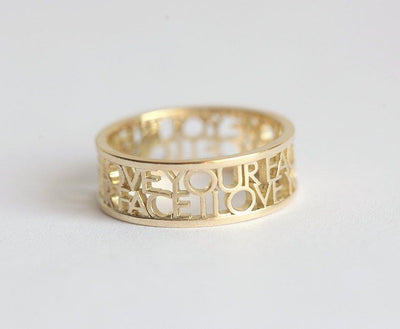 Wide Personalized Memorial Wedding Band-Capucinne