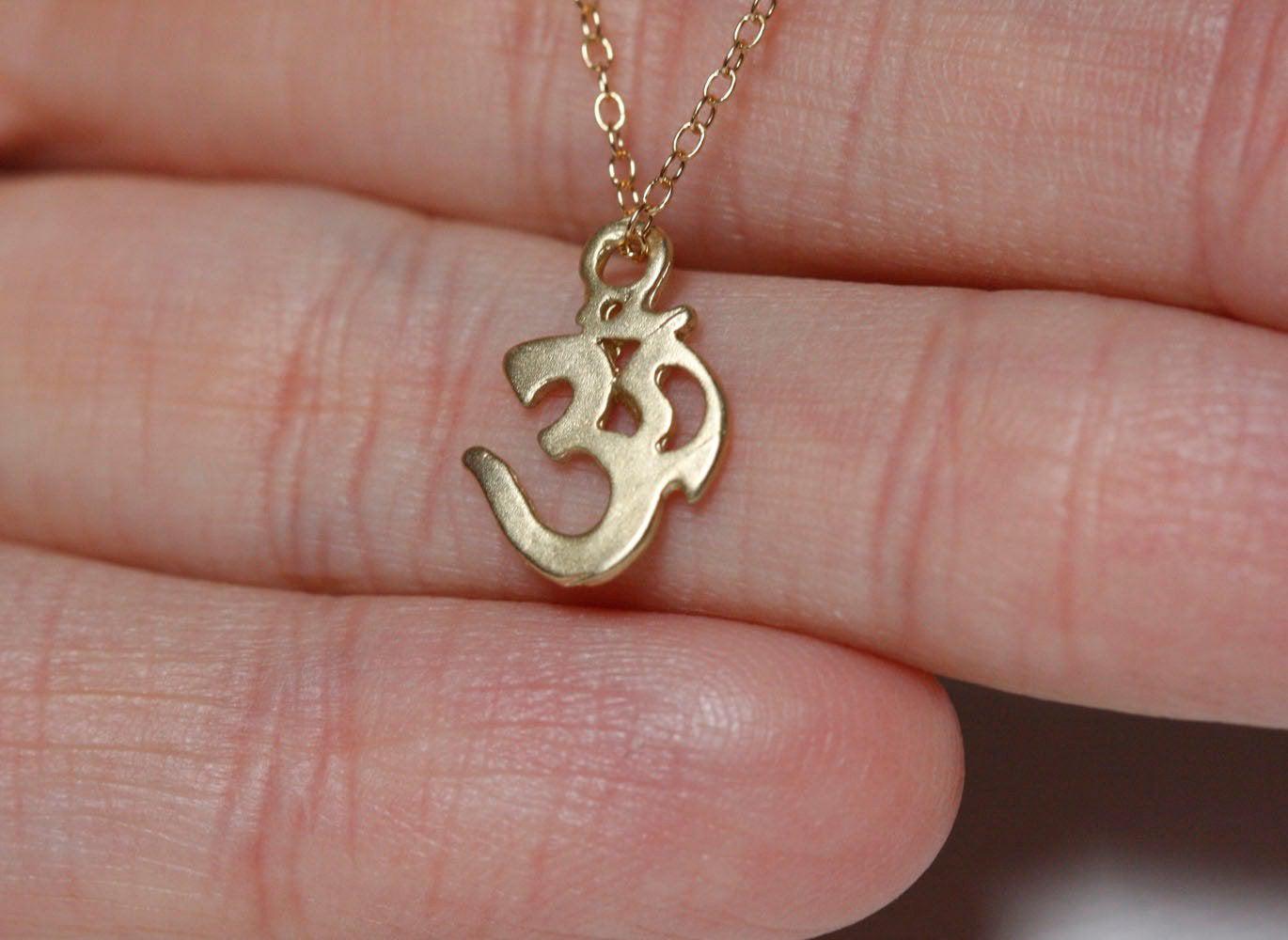 Gold ohm necklace