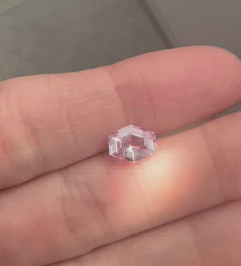 Loose 1.75 Ct Light Pink Hexagon Sapphire