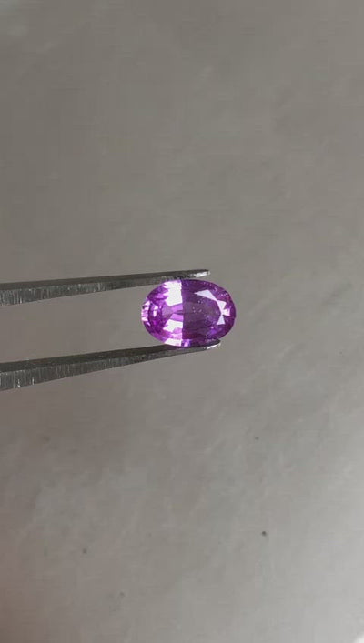 Loose 0.72 Ct Oval Purple Sapphire