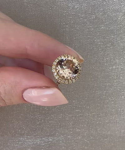 Round Morganite Ring Overview