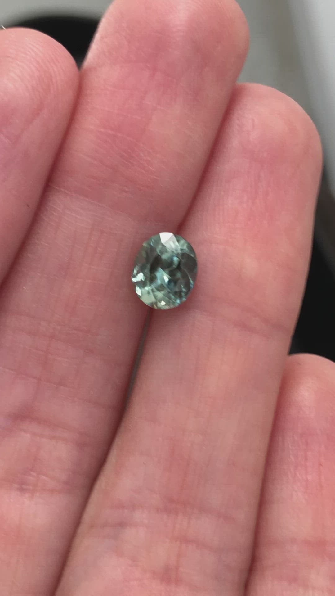 Loose oval-shaped teal sapphire video